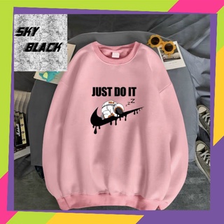 Áo sweater nỉ bông unisex-in just do- size 35-70kg