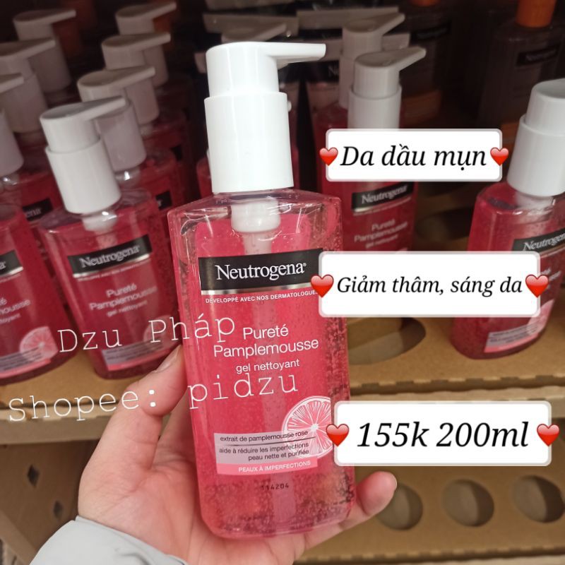 Sữa rửa mặt Neutrogena bưởi đào 200ml