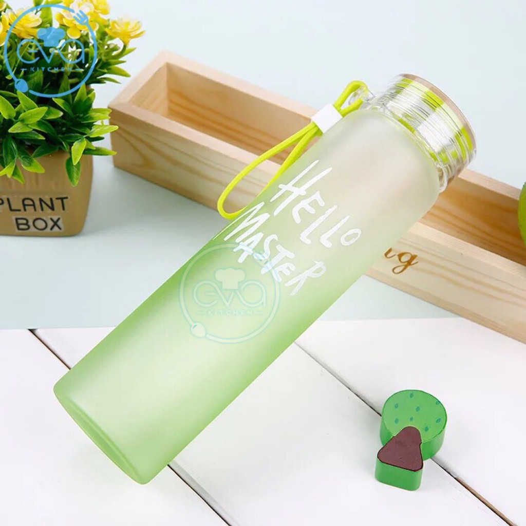 Bình Nước Thủy Tinh Hello Master 480ML