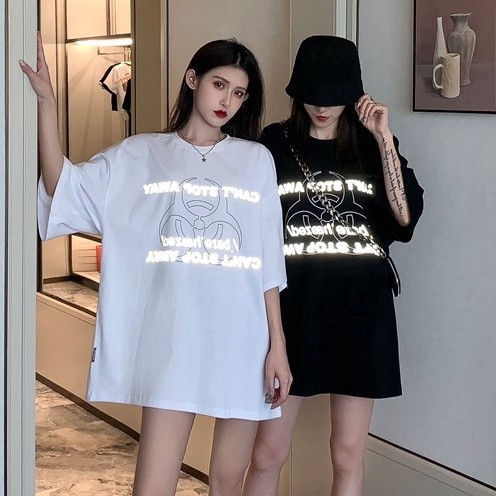 Áo thun nữ SUXI kiểu rộng in hình thời trang Hàn Quốc