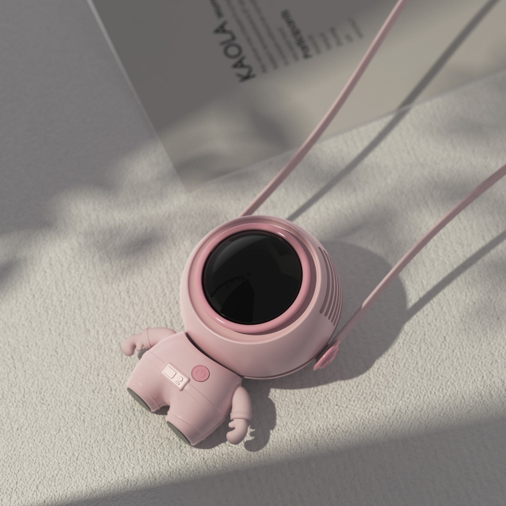 Quạt Đeo Cổ Cầm Tay để Bàn Mini Tích điện Hình Thú Cute Tiện Dụng đa Năng Pin Dung Lượng Cao