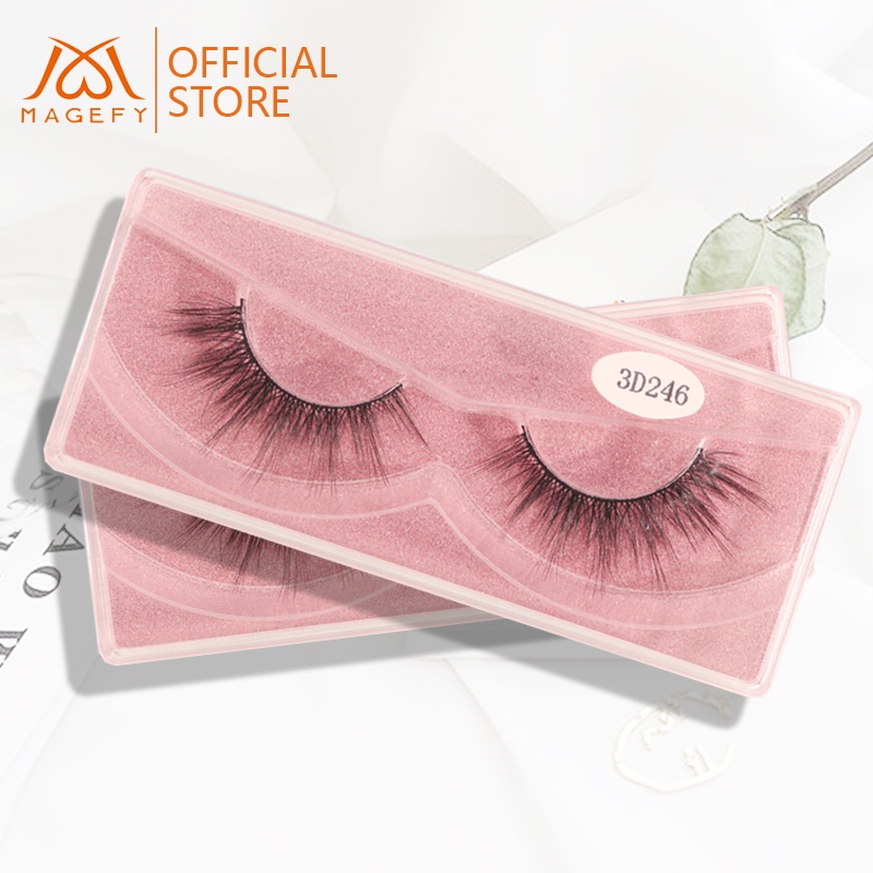 Cặp lông mi giả MAGEFY dài dày cong tự nhiên trang điểm hàng ngày/ hẹn hò