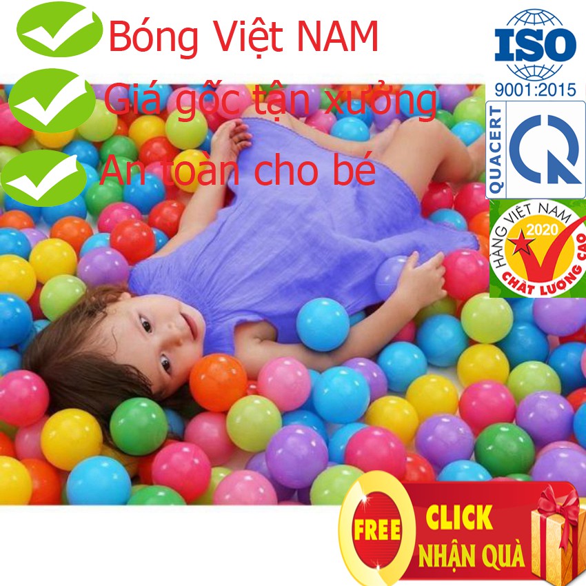 [Mã TOYNOV hoàn 20K xu đơn 50K] Combo 500 quả bóng nhựa Việt Nam xuất khẩu chính hãng XHP NPP Hưng Long HP