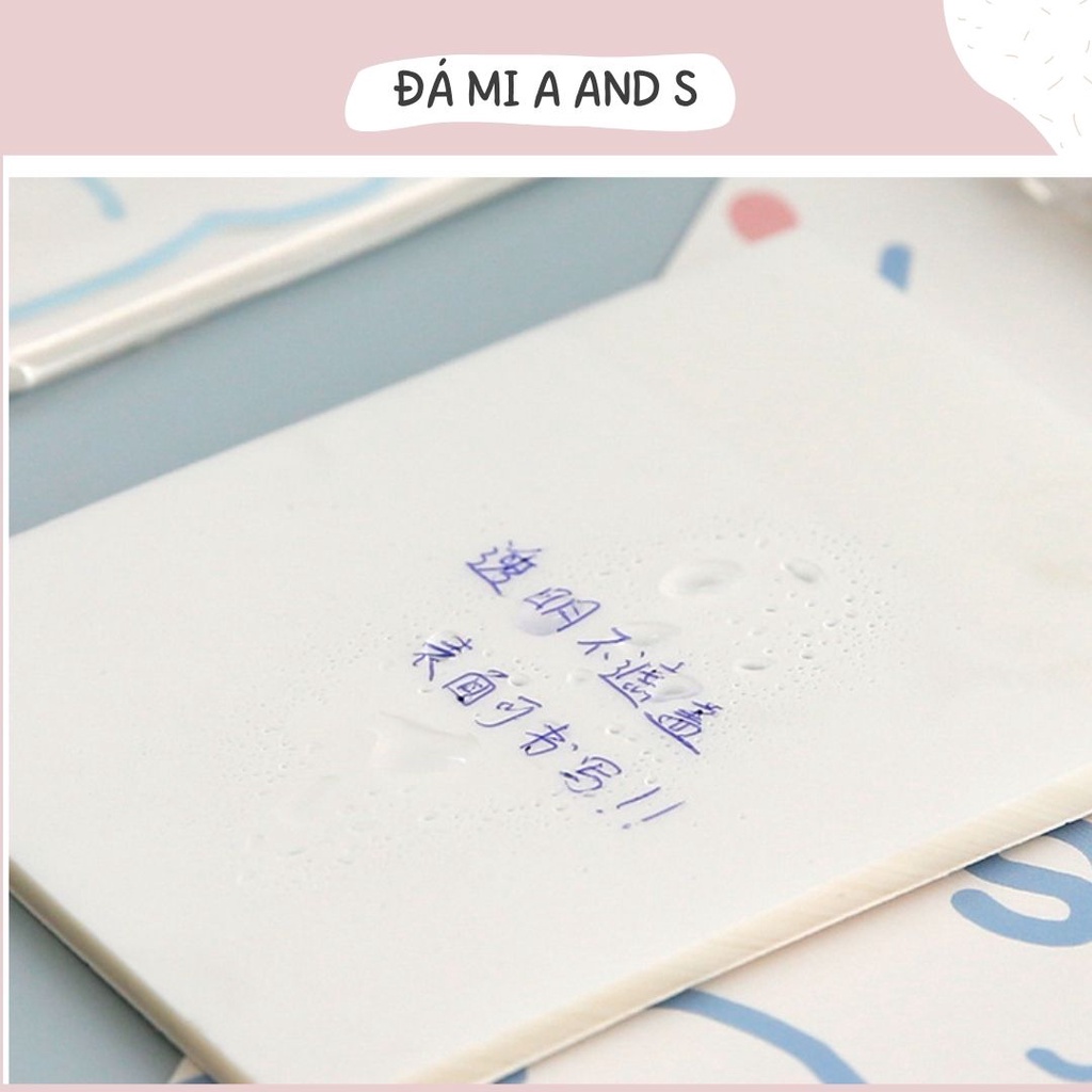 Set 50 Tờ Giấy Dán Ghi Chú Trong Suốt Chống Thấm Nước Sáng Tạo Tiện Lợi