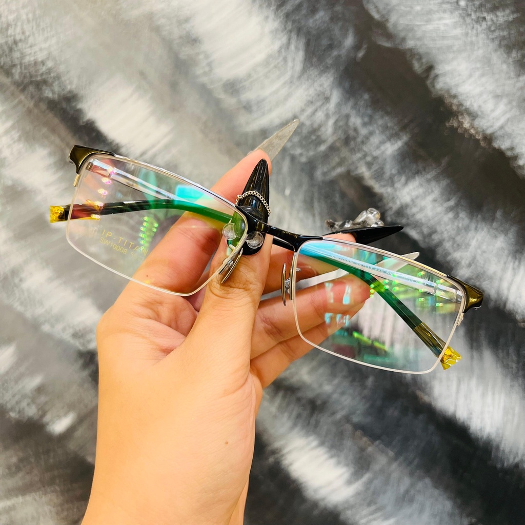 Gọng kính titanium SW10008 thời trang nam cao cấp siêu nhẹ siêu bền OURESS