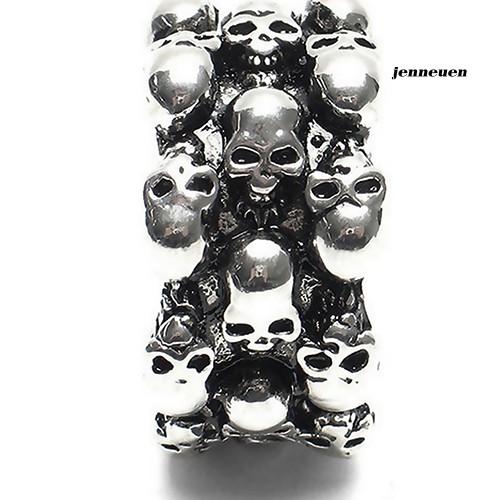 Nhẫn đầu lâu phong cách Gothic thép không gỉ thời trang cho nam