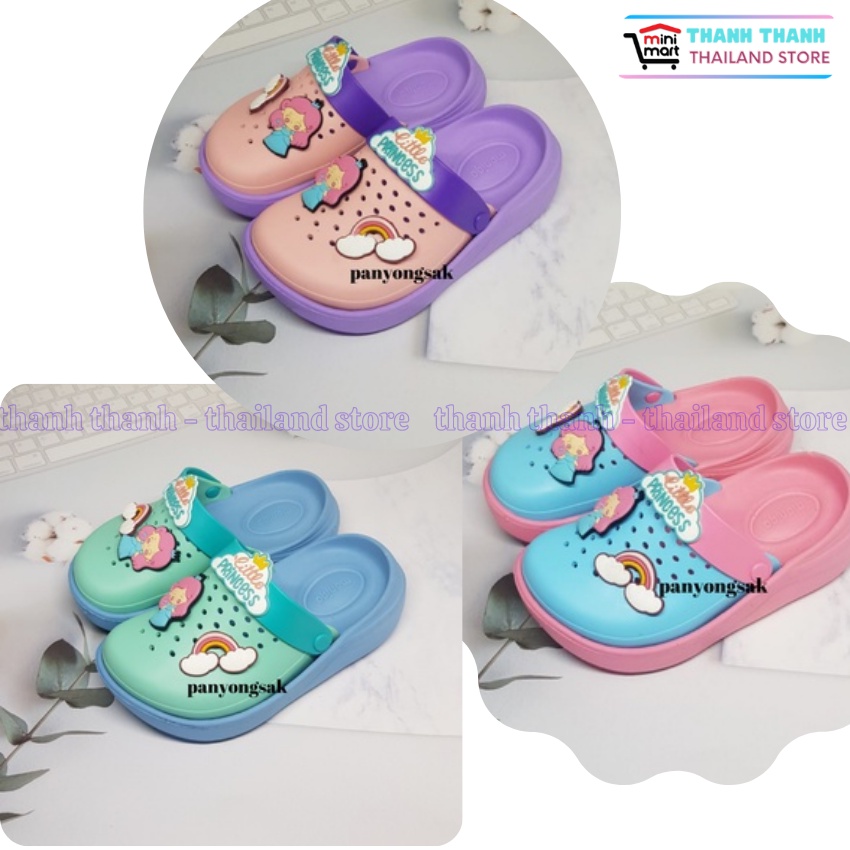 Dép Sục Thái Lan cho Bé MONOBO - Hình Cô Gái Cầu Vồng MONOKIDS - DN-01 KIDS Little Princess