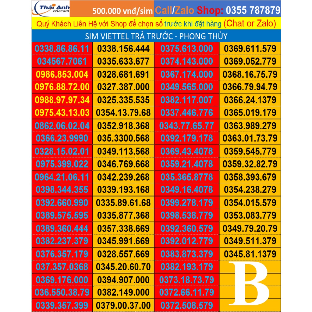 Sim đẹp Viettel Gói cước V90 - V120 Ngày Tháng Năm Sinh 198x, 199x, 200x Gói Cước V90, V120, F70, F90 đồng giá 500.000 v