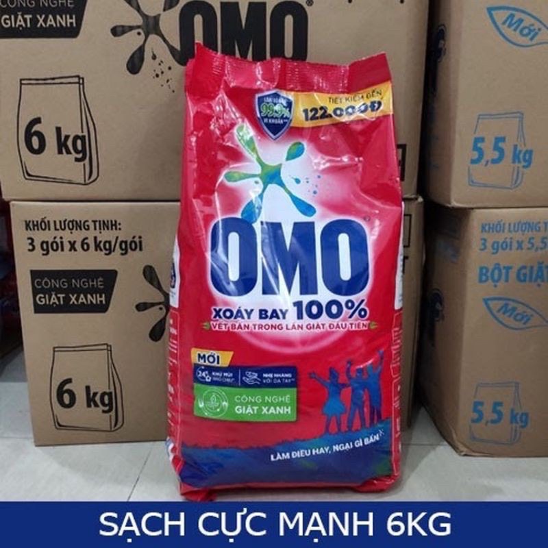 Bột giặt tay OMO 6kg và hương comfor 5,5kg