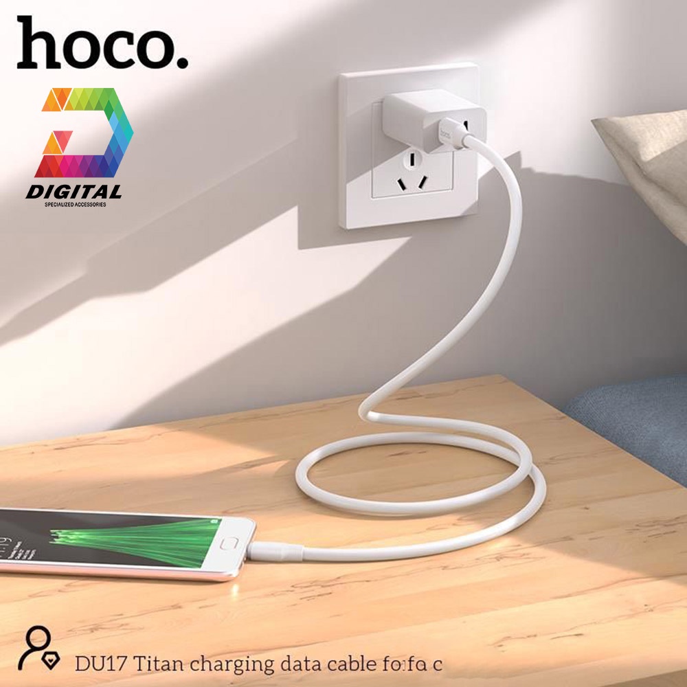 Cáp Sạc Nhanh Cổng Type C Hoco DU17 Chính Hãng Dài 1 Mét
