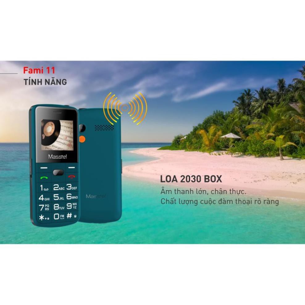 Điện Thoại Người Già Masstel Fami 11 - Loa To, FM Không Dây, Đọc Số Bằng Giọng Nói | BigBuy360 - bigbuy360.vn