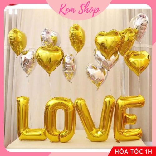 Bóng chữ LOVE trang trí đám cưới, tiệc kỷ niệm, cầu hôn - Kem Shop K220