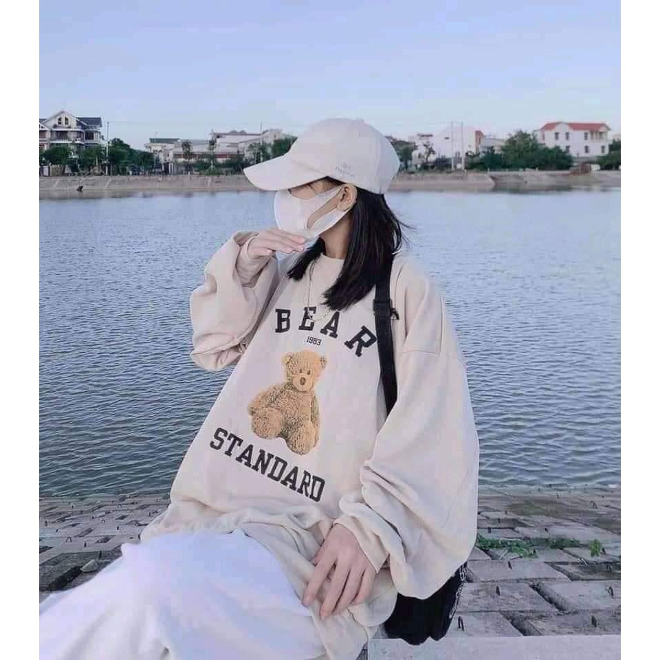 [Ảnh thật/video AS01] Áo hoodie Nữ_Áo sweater Hình Gấu FROM THỤNG ,tay bồng đủ màu | BigBuy360 - bigbuy360.vn