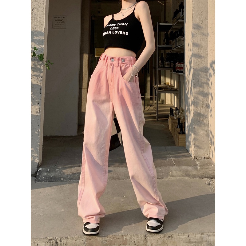 Quần Jean Dài Dáng Rộng Màu Gradient Thời Trang Cá Tính