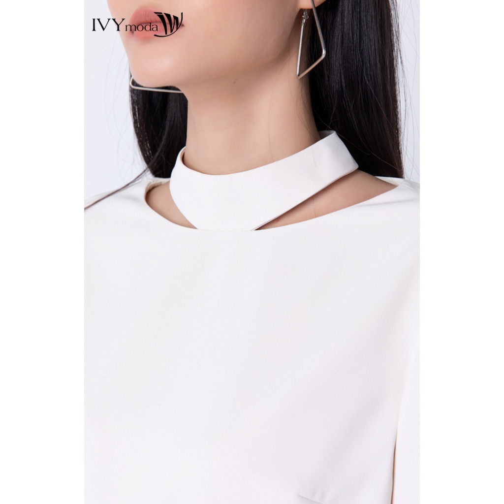 Đầm xòe nữ cổ cutout IVY moda MS 48T0038