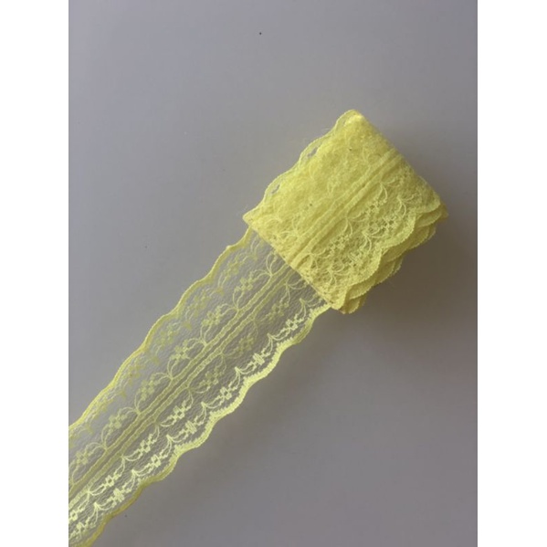 Cuộn 5 mét - Ruy băng ren mỏng size 45mm, phụ kiện handmade, phụ kiện diy