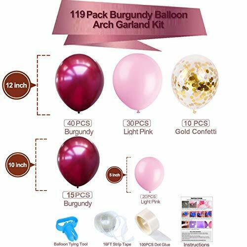 Set 118 Bong Bóng Màu Hồng Trang Trí Tiệc