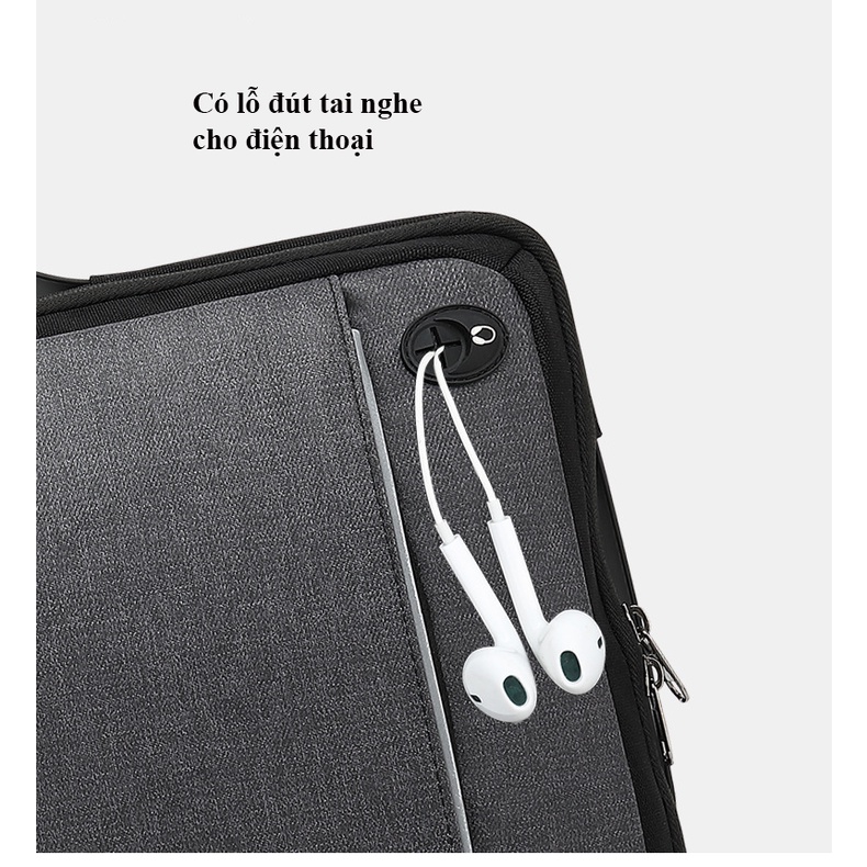 Cặp đựng chống sốc Laptop Macbook vừa đeo vừa xách, nhỏ gọn tiện dụng cho 13 inch