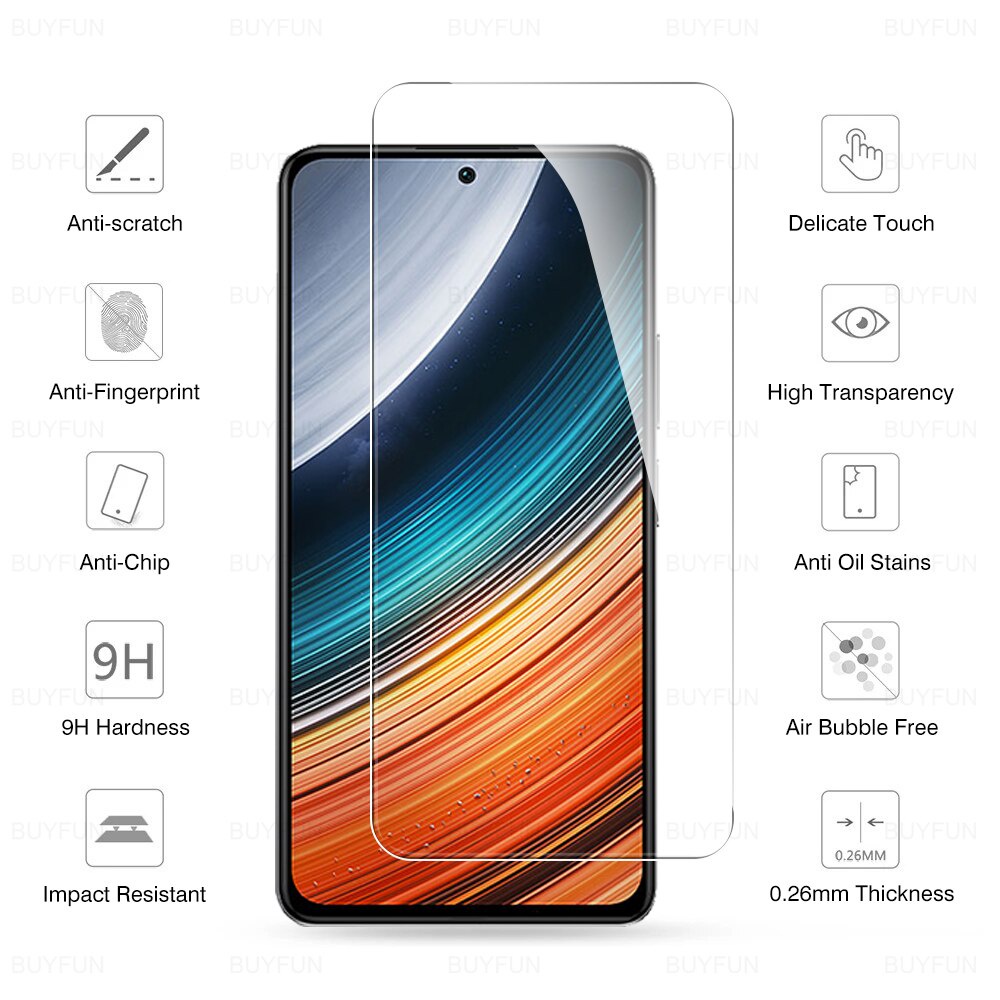 Set 4 Kính Cường Lực Bảo Vệ Toàn Màn Hình Cho Xiaomi Redmi K40s Redmi K40s RedmiK40s 6.67"