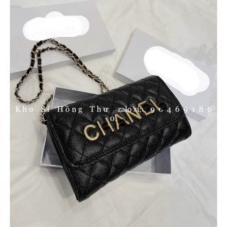 Túi cầm tay dáng ví kèm dây đeo chéo size 20 tag chữ nổi