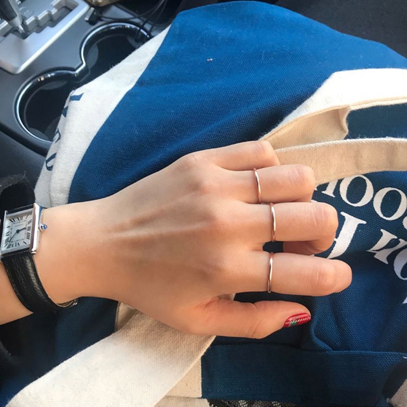 Set 10 Nhẫn Trơn Đơn Giản Cổ Điển Cho Nữ