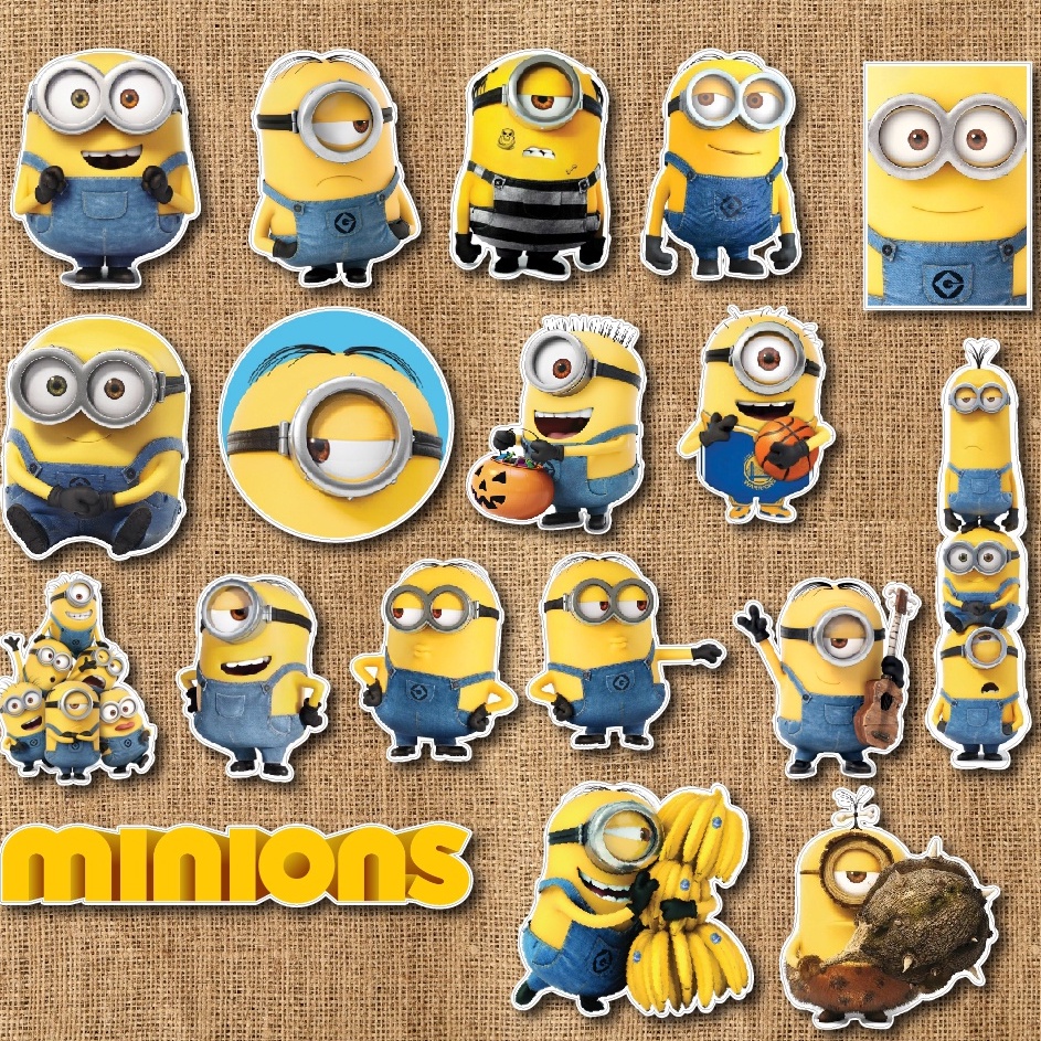 Sticker Minion chống nước sticker dán mũ bảo hiểm, điện thoại, laptop