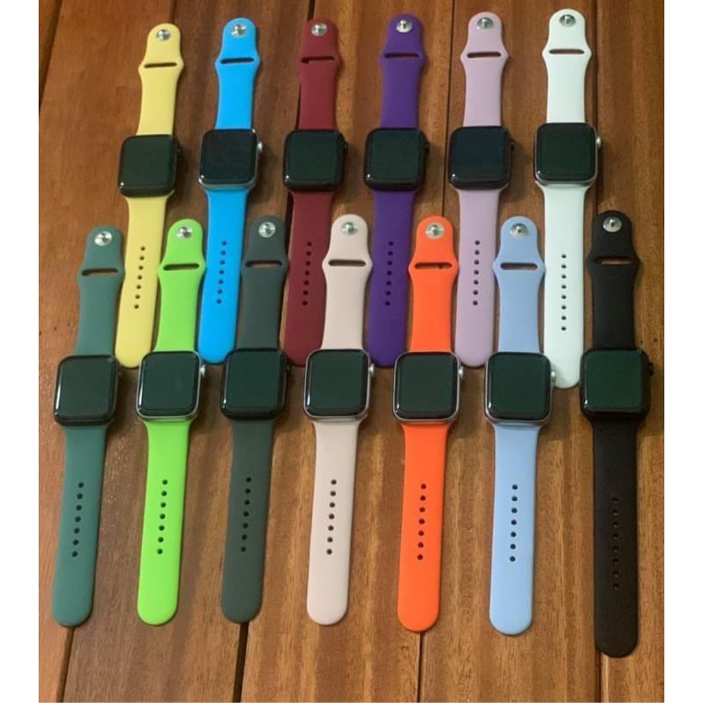 Dây Đồng Hồ Cao su APPLE WATCH SPORT BANDS cao cấp FULL Size 1 2 3 4 5 6 SE 38mm 40mm 42mm 44mm