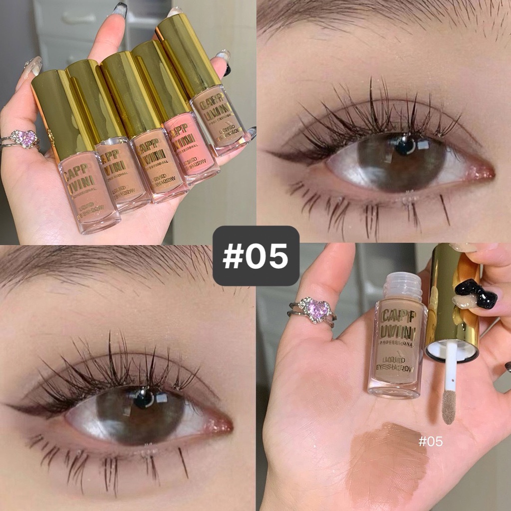 Phấn mắt dạng kem Cappuvini dễ tệp vào da lâu trôi tone màu hồng nâu trầm thích hợp kiểu trang điểm hàng ngày tự nhiên