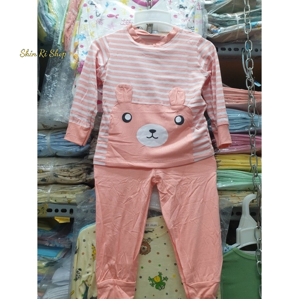 Bộ dài tay cho bé trai, bé gái Minky Mom áo sọc quần màu ( được chọn lựa  mẫu) size 80-120)