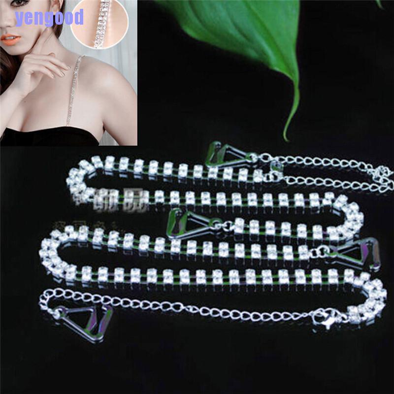 1 Bộ 1 / 2 Dây Áo Ngực Đính Đá Quyến Rũ Cho Nữ
