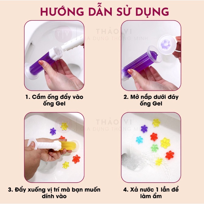 Gel khử mùi bồn cầu 7 mùi làm sạch khử mùi vệ sinh diệt khuẩn khử trùng bồn cầu hình bông hoa E999