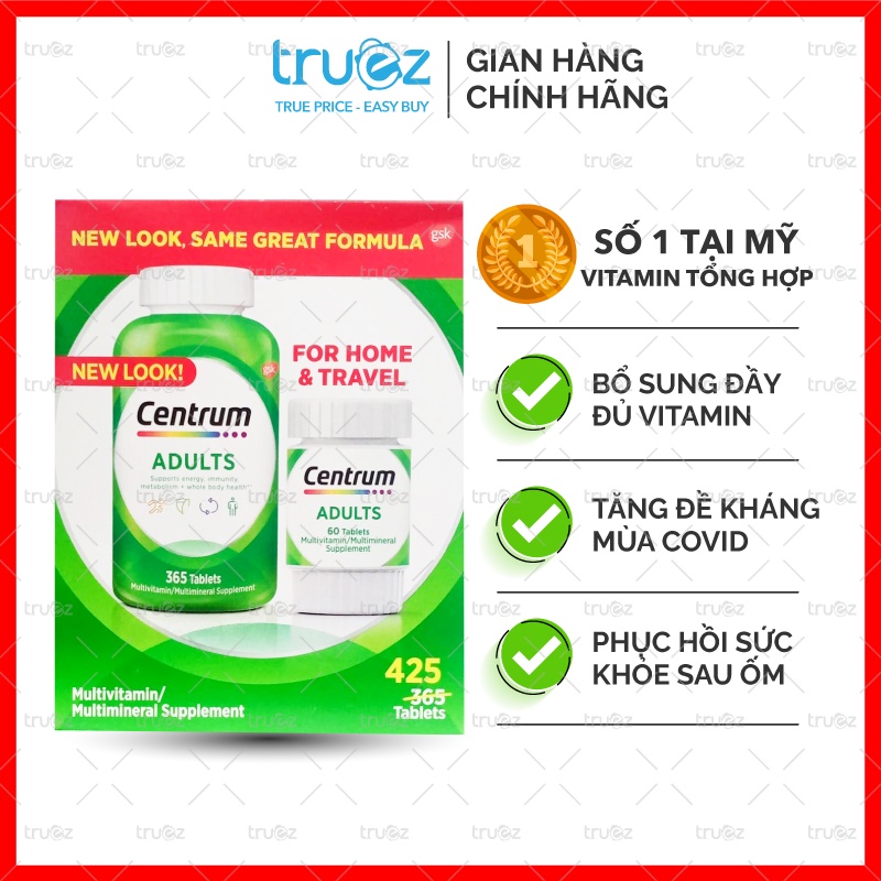 Vitamin Tổng Hợp Centrum Cho Người Lớn Tăng đề Kháng Bổ Sung Khoáng Chất [Chính hãng]