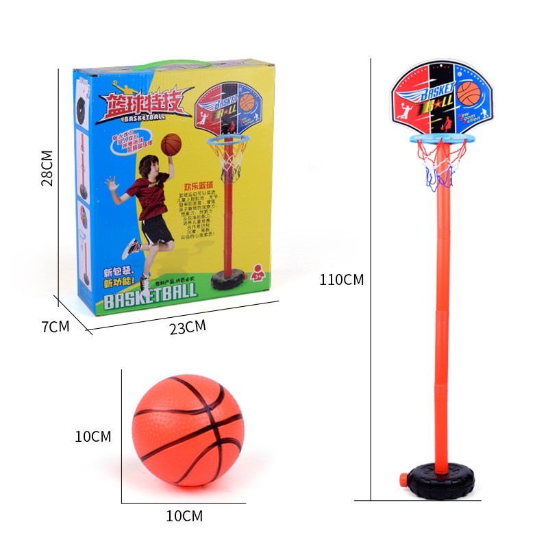 Đồ chơi ném bóng rổ có thể tăng hoặc giảm cột ném bóng phù hợp theo độ tuổi,phát triển vận động cho bé tại nhà