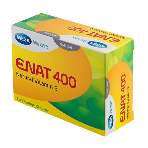 ! Natural Vitamin E 400 Mega We care - Enat 400