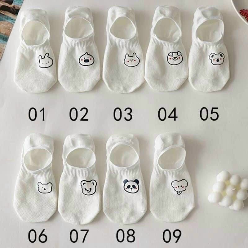 Sét 9 Đôi Tất Nữ Cotton Hình Ngộ Nghĩnh
