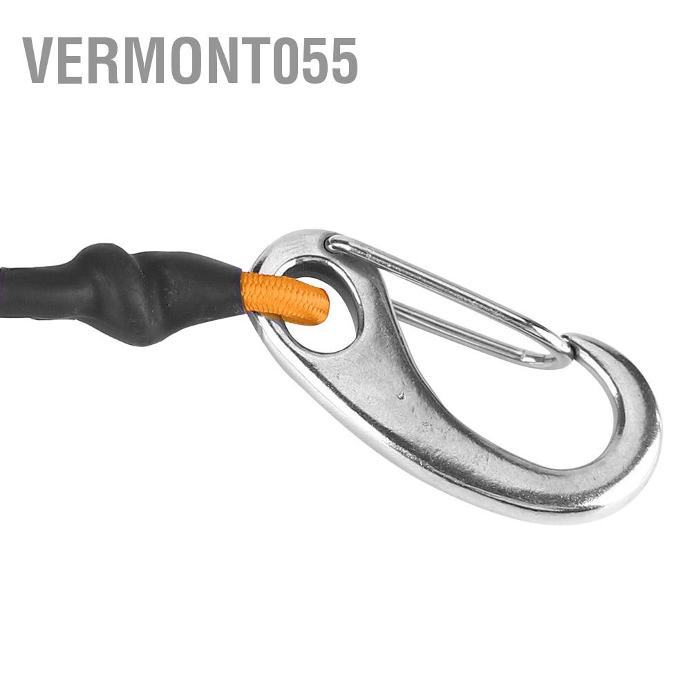 Vermont055 Elastic String Boating Kayak Paddle Safety Rod Leash with Carabiner for Paddling