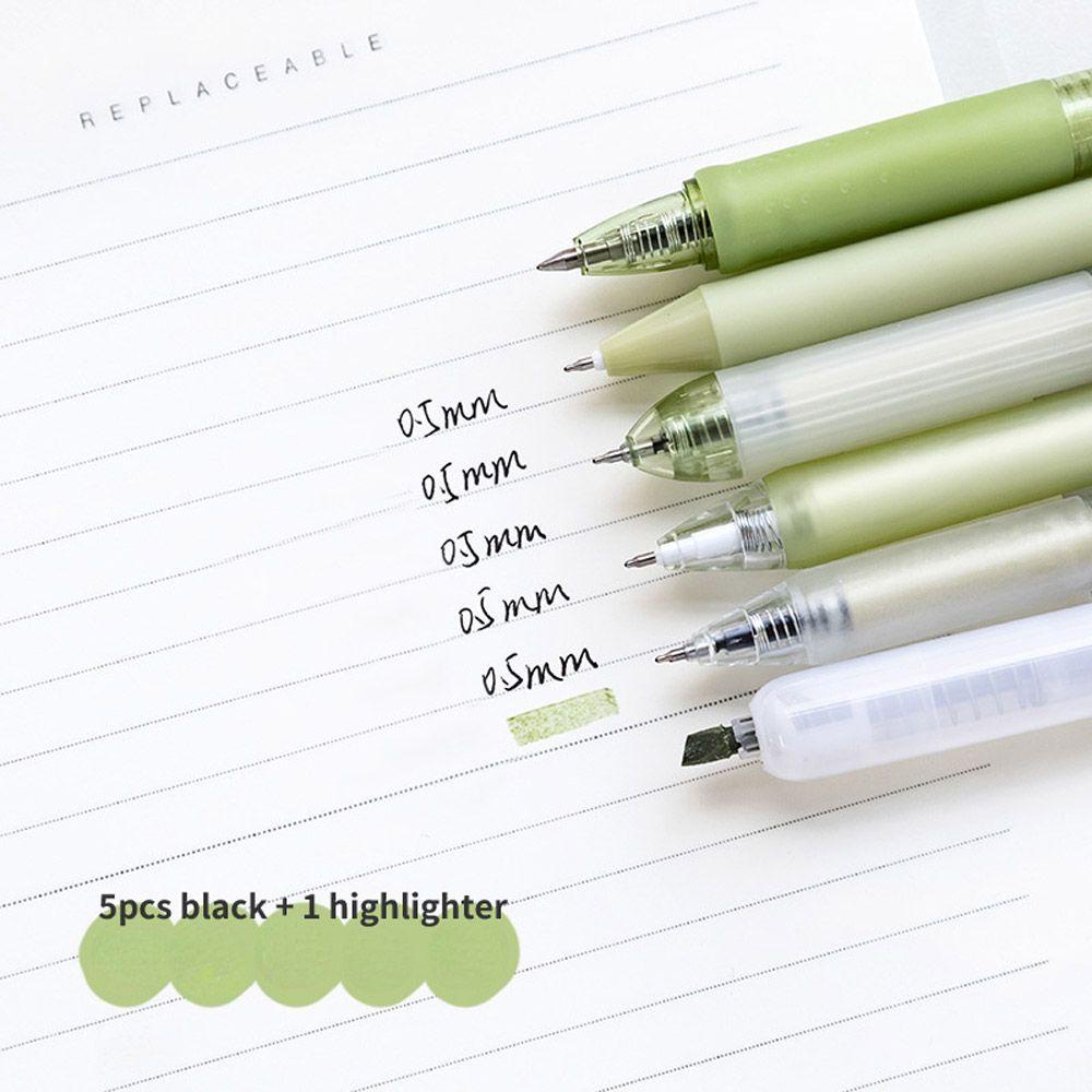 CHOOKEY Set 6 Bút Mực Nước Dạng Nhấn Tiện Dụng Chất Lượng Cao