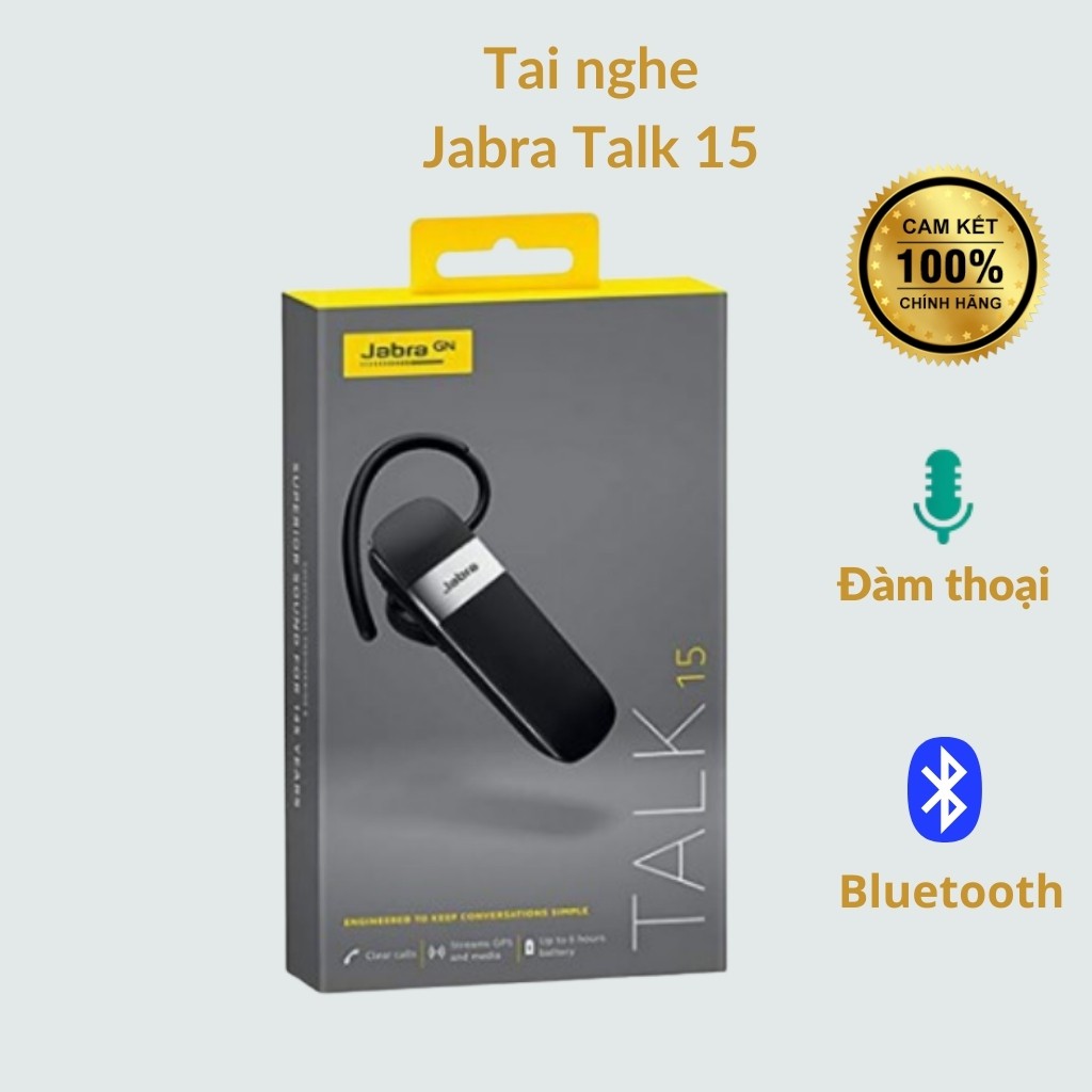 [Mã 159ELSALE hoàn 7% đơn 300K] Tai nghe bluetooth đàm thoại Jabra Talk 15 - hàng chính hãng