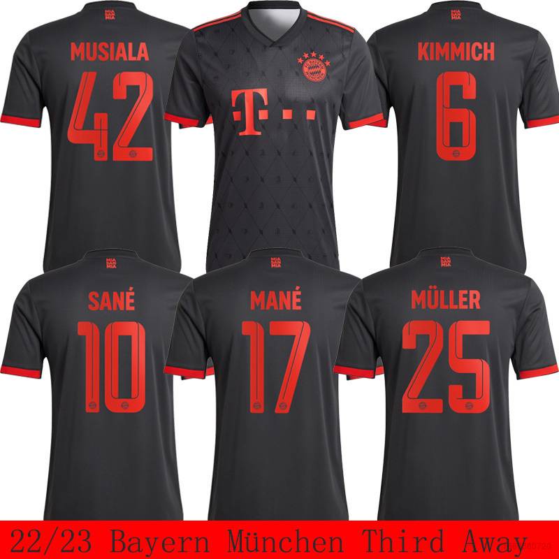 O-o 2022-2023 Bayern Munchen Áo Thun Thể Thao Đá Banh Mane Kimmich Muller Sane Musiala Phiên Bản Cầu Thủ Bóng Đá