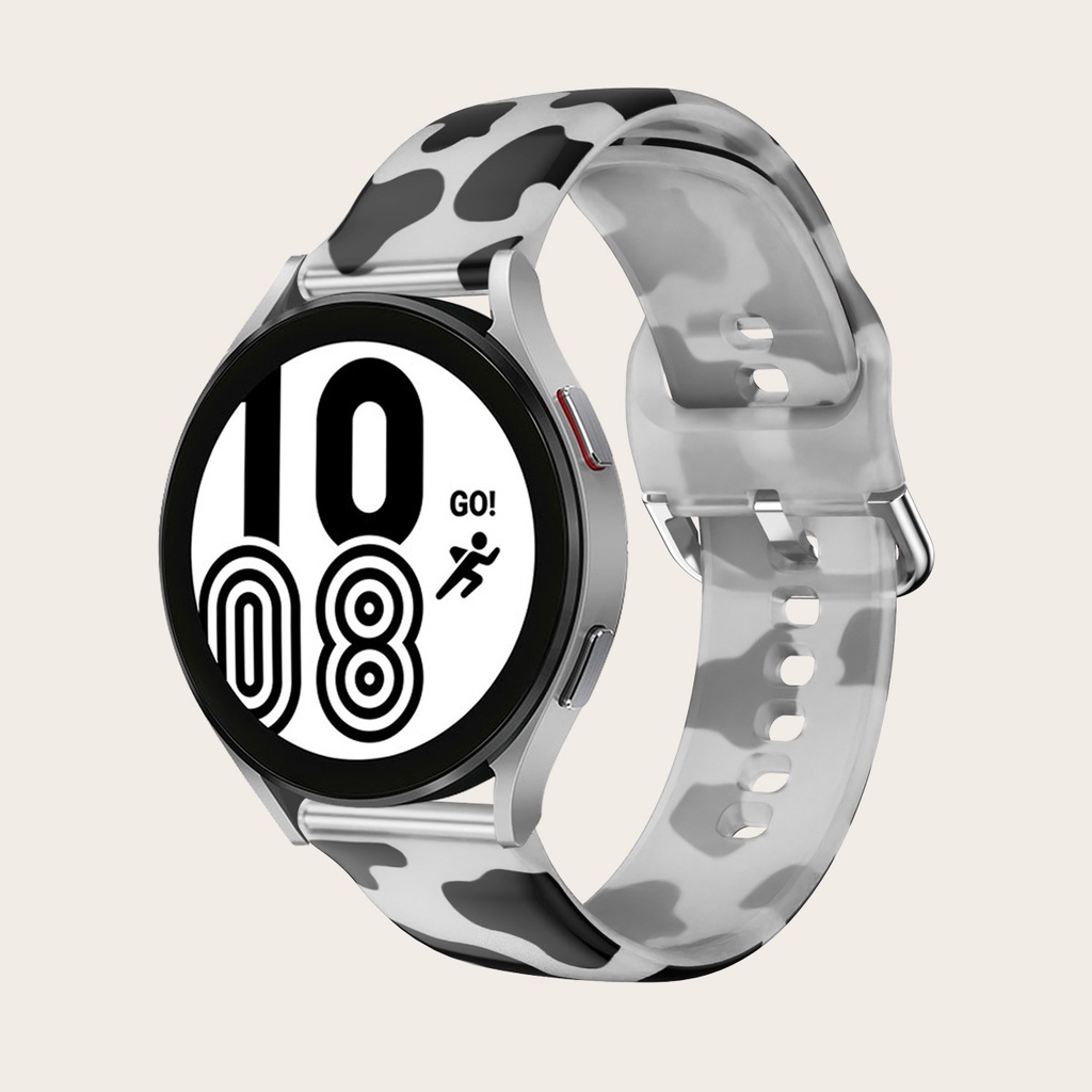 Dây Đeo Đồng Hồ Bằng Silicone In Họa Tiết Thời Trang Kích Thước 4 44mm 40mm Cho Samsung Galaxy watch 4 classic 42 / 46mm