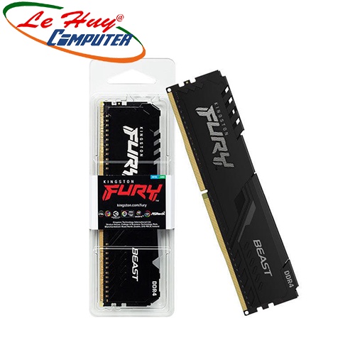 Ram máy tính Kingston Fury Beast Black 8GB 2666MHz DDR4 KF426C16BB/8