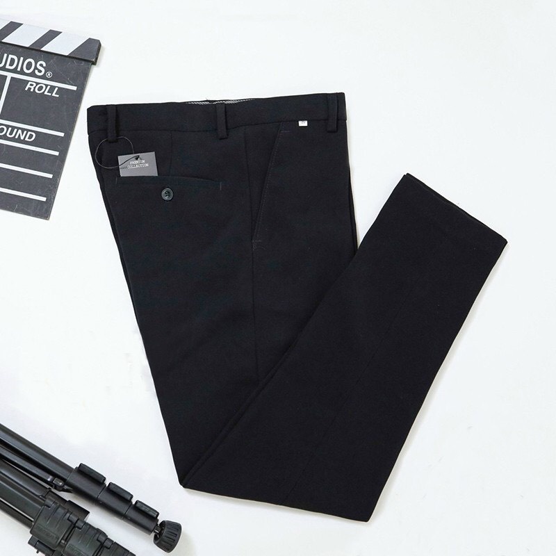 Quần tây âu nam màu trắng tinh vải dày chống nhăn chống phai màu ống côn vải tuyết hàn