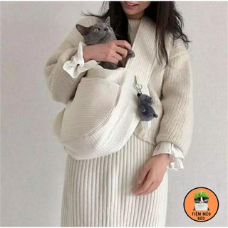 (Order 15 ngày đổ lại hàng về) Túi đeo vai địu mang chó mèo đi chơi dạo phố, balo mèo