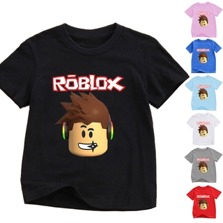Áo thun ngắn tay in hình Roblox thời trang mùa hè dành cho bé