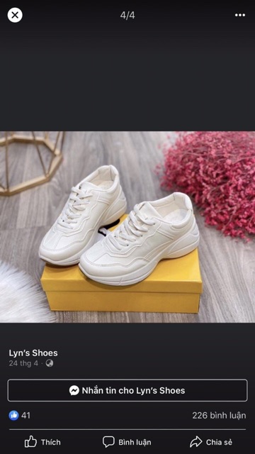 [Ảnh Thật] Vuốt sang Thể thao sneaker kem sữa độn 4cm buộc dây Suvn