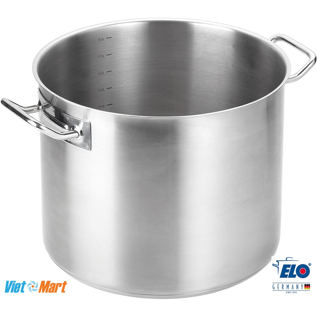 Nồi Luộc Gà ELO Profi Therm 32Cm 19 lít Làm Bánh Trưng Nấu Canh Dùng Cho Bếp Từ Inox 3 Đáy Nhập Khẩu