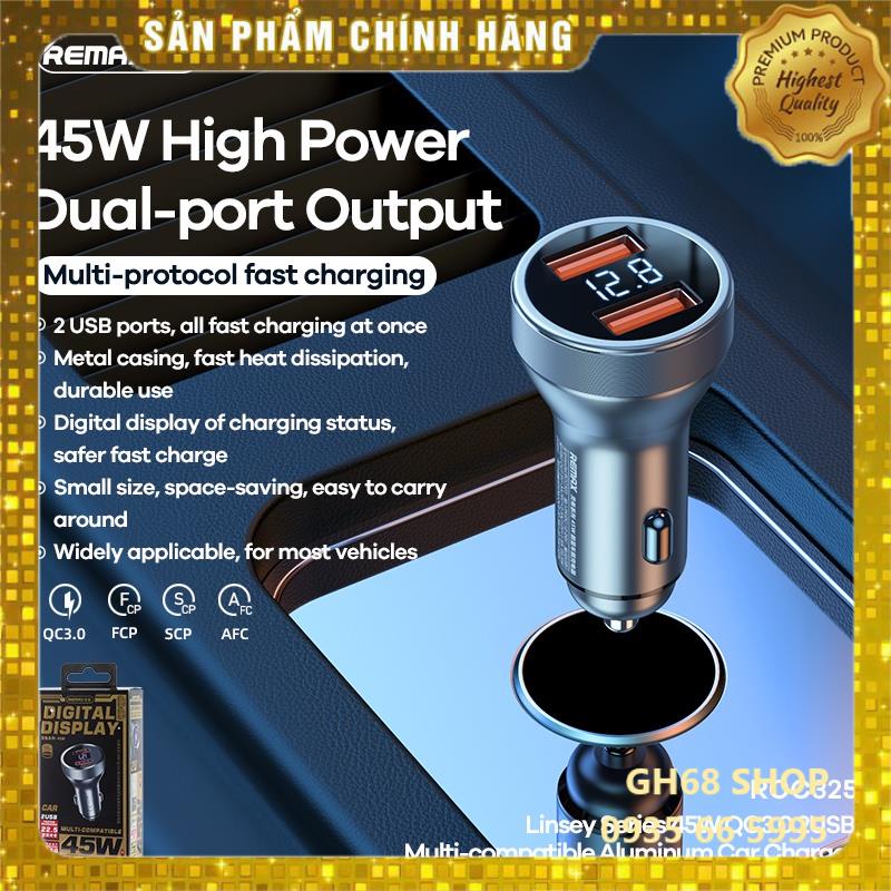 Củ Sạc Nhanh 45W REMAX RCC325 Cho Xe Hơi