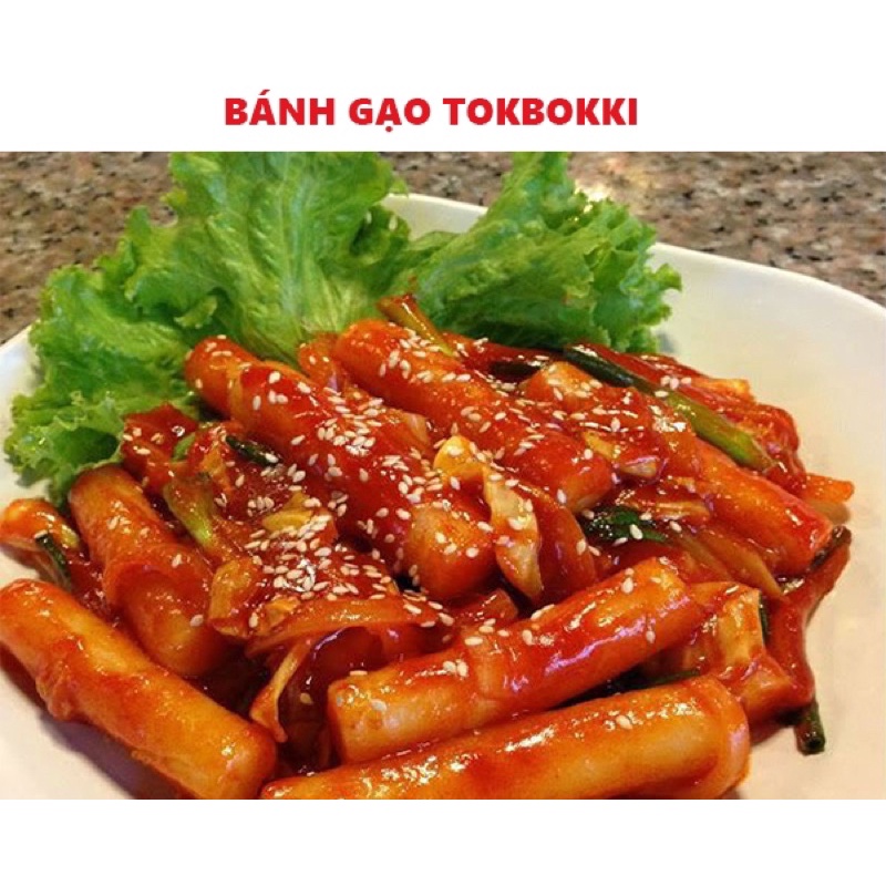 Bánh gạo Tokbokki Hàn Quốc nhân phô mai 250g kèm xốt nấu 100g