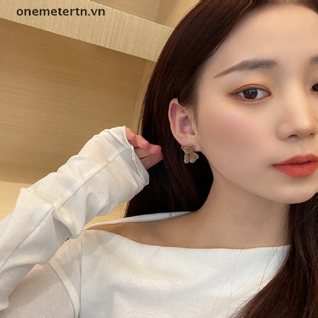 Khuyên tai hình gấu bông dễ thương dành cho nữ