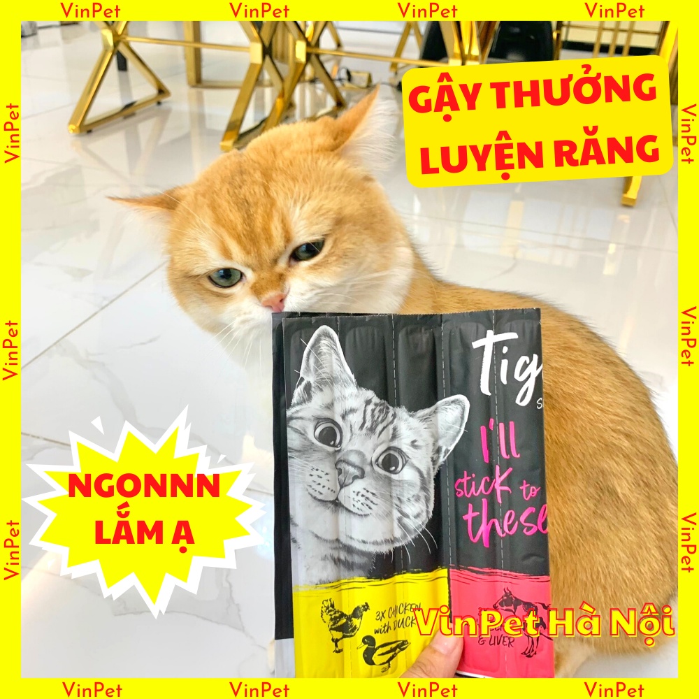 GẬY THƯỞNG TIGERIA STICK SNACK 5G 4 VỊ CHO MÈO NHẬP ĐỨC